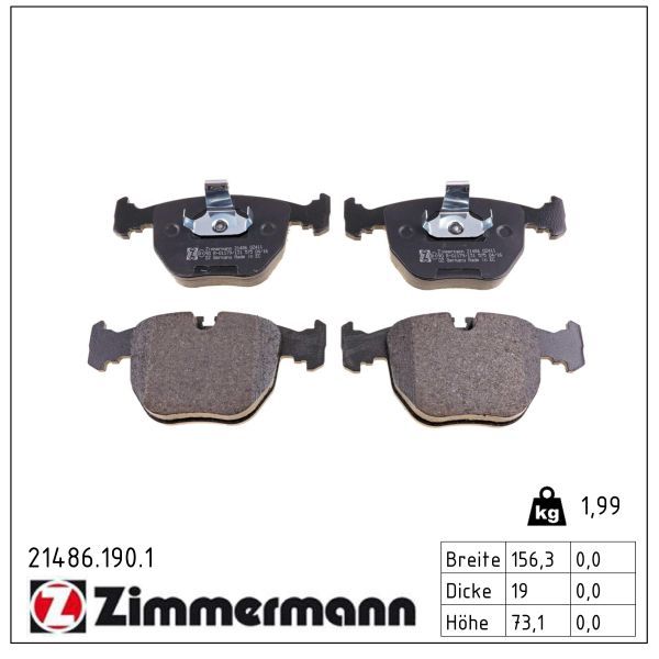 Bremsbelagsatz, Scheibenbremse