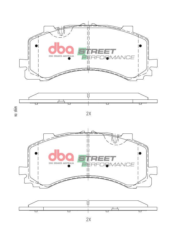 DBA  SP PERFORMANCE  BRAKE PADS [ Audi S6 & Others 2017 - On F ] - TecDoc Only