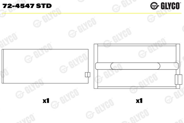72-4547 STD GLYCO főtengelycsapágy