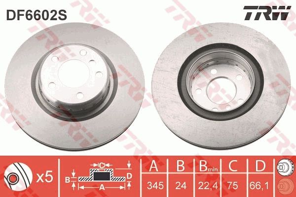 TRW BRAKE DISC - TecDoc 1