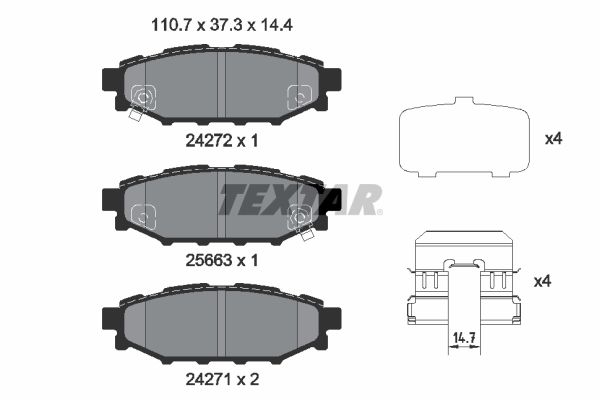 Brake Pad Set, disc brake 2427201