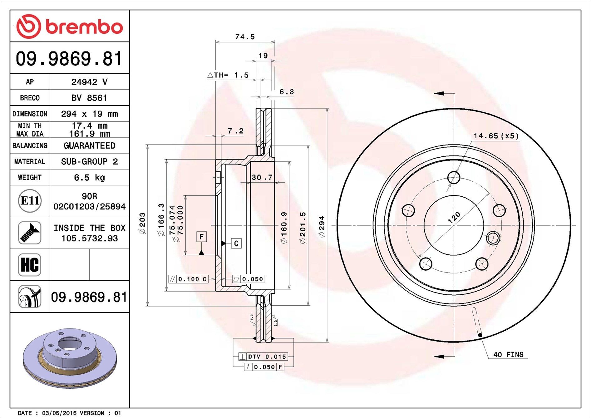 BMW Z4 3.0i E85 03-06 (RR) - TecDoc 1