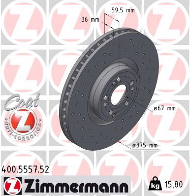 Zimmermann 400.5557.52 Bremsscheibe