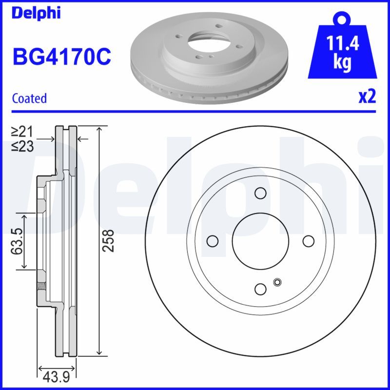 Тормозной диск BG4170C