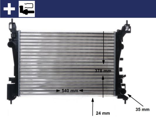 Radiador, refrigeración del motor