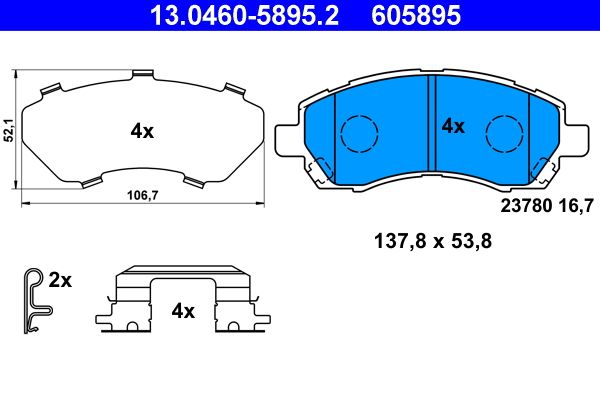 Brake Pad Set, disc brake 13.0460-5895.2