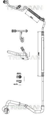 TRISCAN 9010 16044 High-/Low Pressure Line, air conditioning