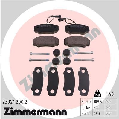 Brake Pad Set, disc brake 23921.200.2