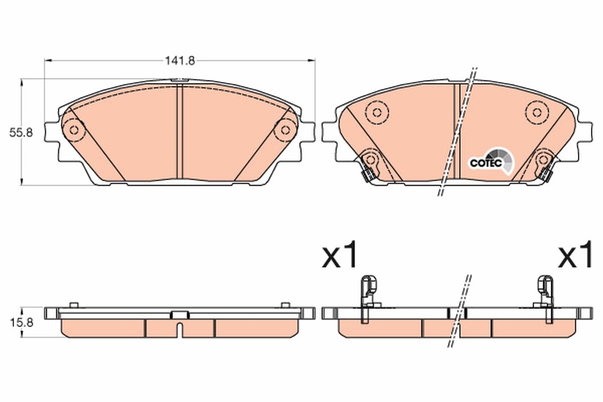 Brake Pad Set, disc brake GDB3592