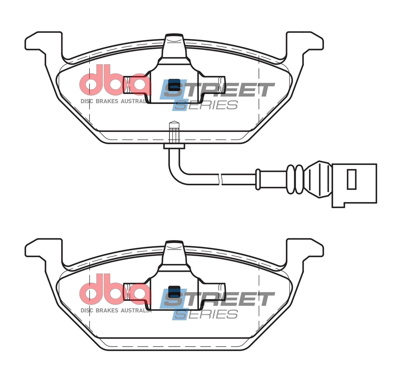 DBA SS STREET SERIES BRAKE PADS [ Audi/Skoda & VW 1999-2014 F ] - TecDoc Only
