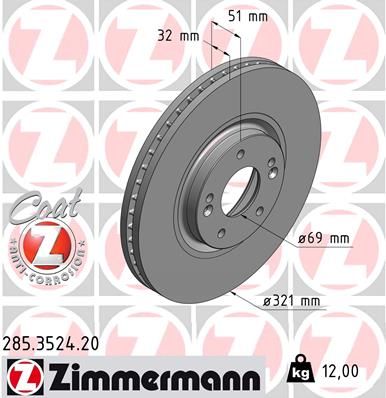 285.3524.20 ZIMMERMANN COAT Z féktárcsa