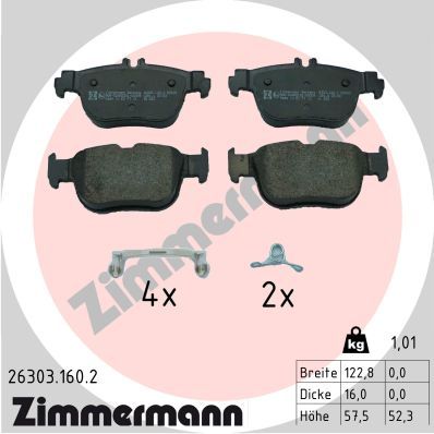 Brake Pad Set, disc brake 26303.160.2