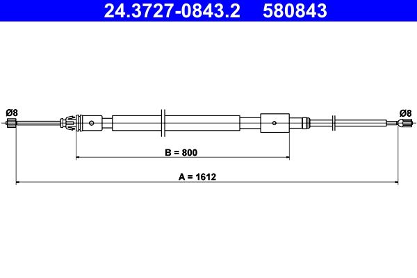 ATE 24.3727-0843.2 - Seilzug, Feststellbremse