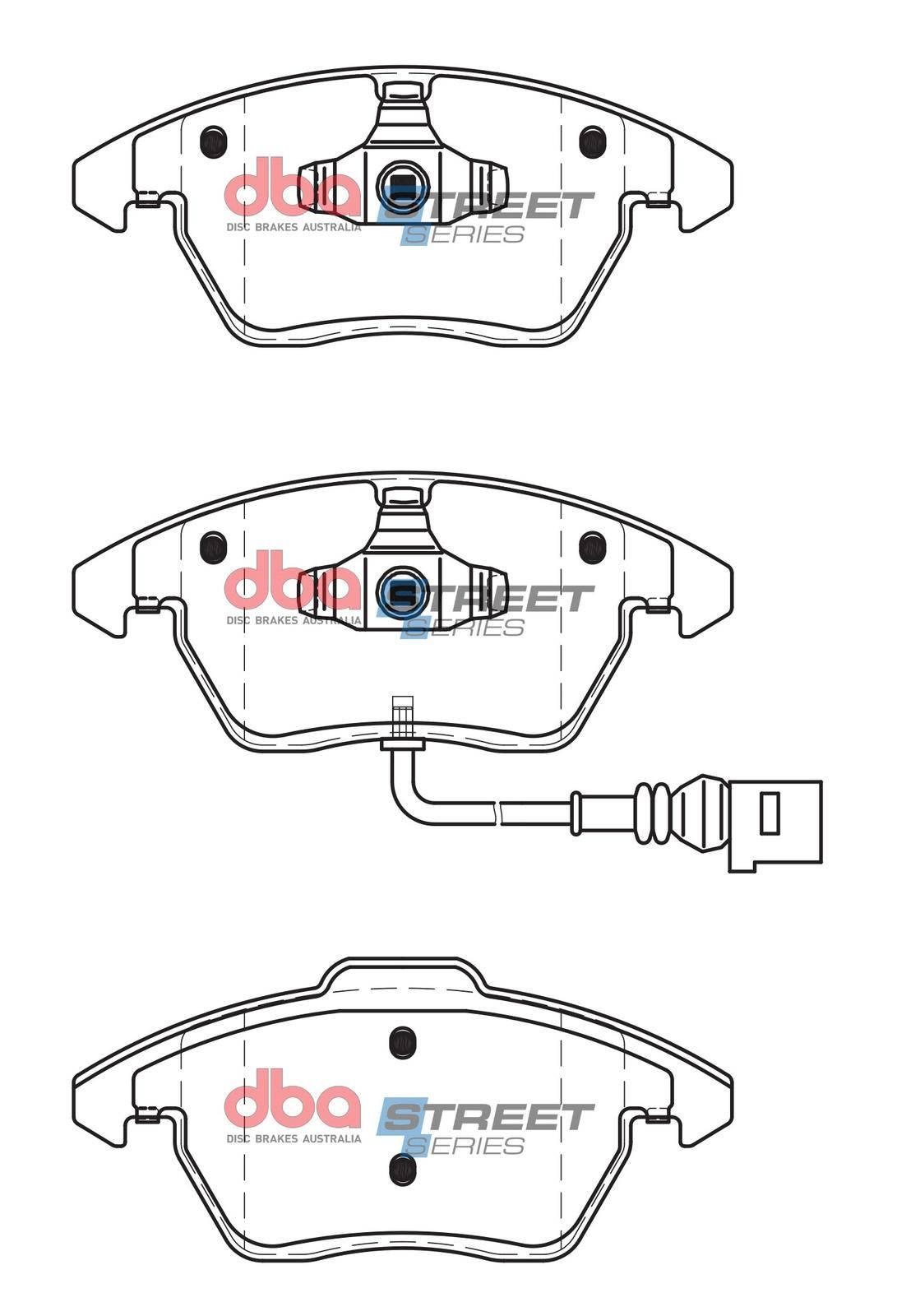 DBA SS STREET SERIES BRAKE PADS [ Audi/Citroen/Peugeot/Skoda & VW 2004-2014 F ] - TecDoc Only
