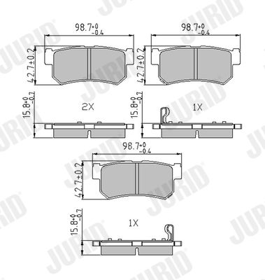 Brake Pad Set, disc brake 573377J