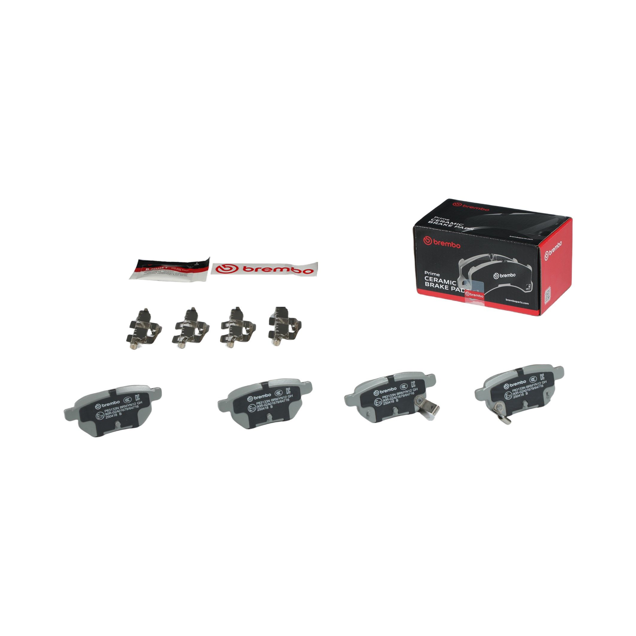 BREMBO DISC PAD -  TOYOTA COROLLA (ZRE_) 1.8 06-18 (RR) *Holes - TecDoc 1