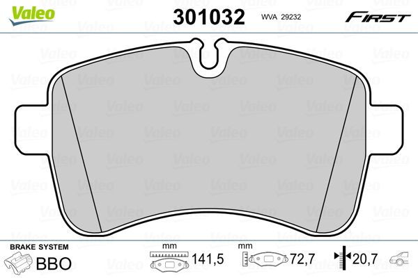 Brake Pad Set, disc brake 301032