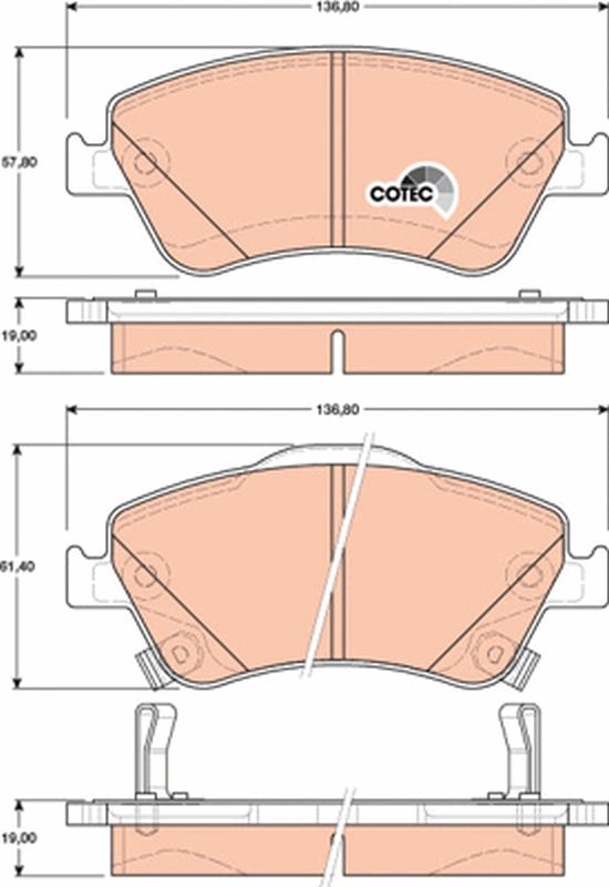 Brake Pad Set, disc brake GDB3481