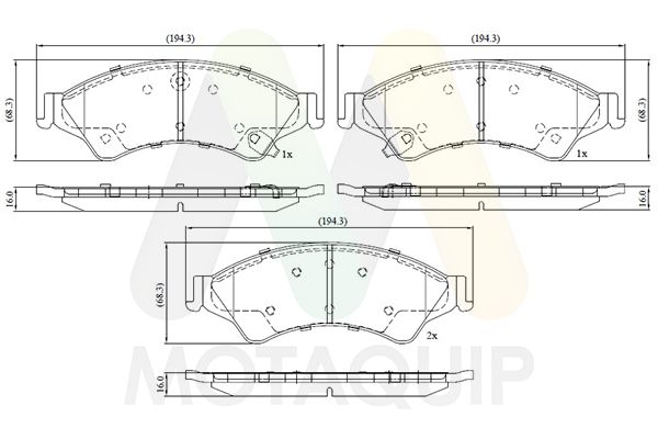 Bremsbelagsatz, Scheibenbremse