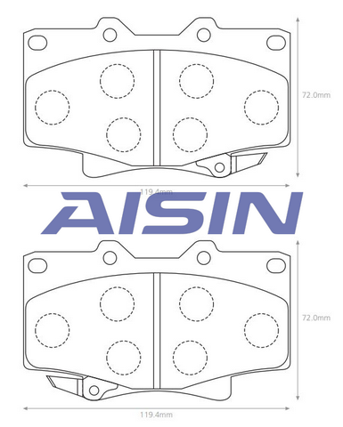 Advics Brake Pad Set (Front) - TecDoc 2