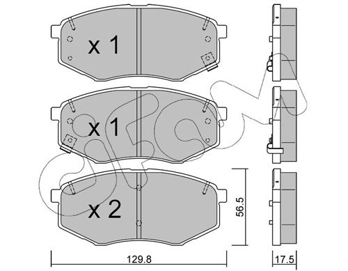 Brake Pad Set, disc brake 822-942-0