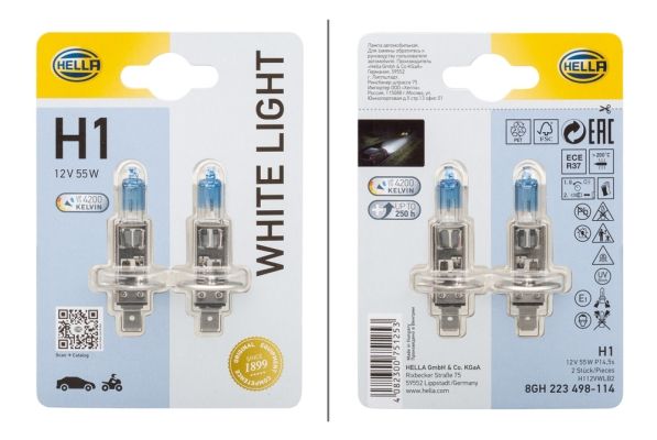 H1 12V55W WHITE LIGHT 4200K BLI2