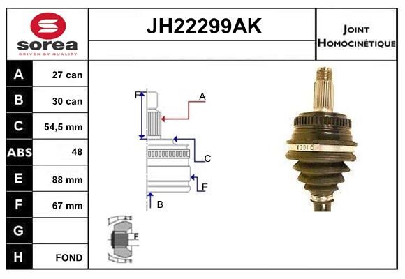 KIT CV JOINT AVEC KR089 - BMW SERIE