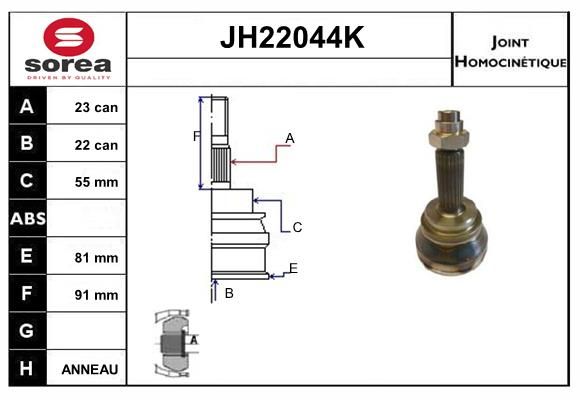 KIT CV JOINT AVEC KR078 - ESCORT