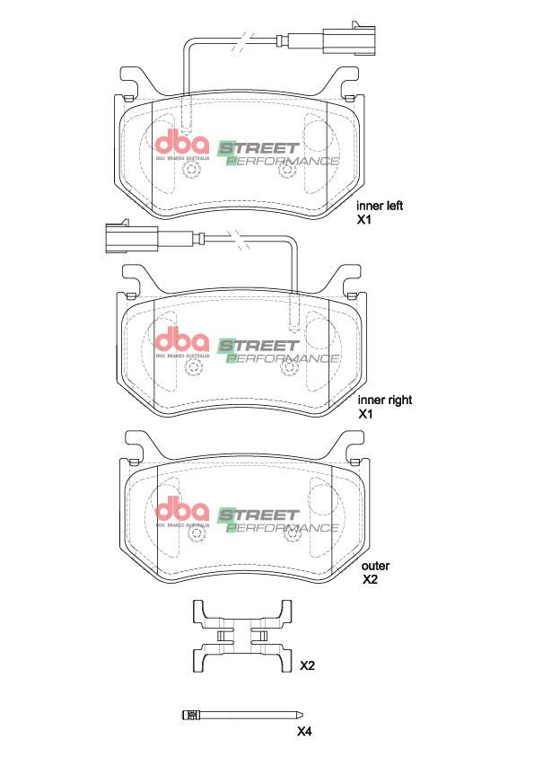 DBA  SP PERFORMANCE  BRAKE PADS [ ALFA ROMEO STELVIO/ GIULIA QUADRIFOGLIO (NON CERAMIC) 2015 - > R ] - TecDoc Only