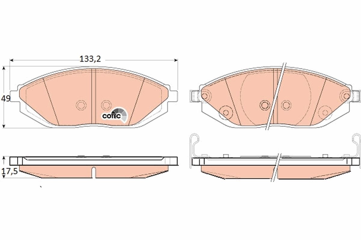TRW DISC BRAKE PADS - TecDoc 1