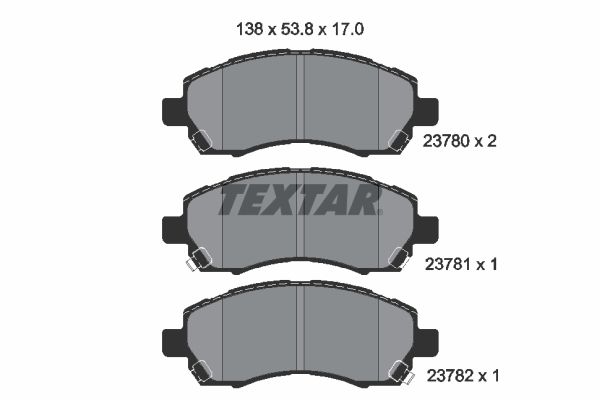 Brake Pad Set, disc brake 2378001