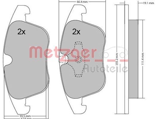 Brake Pad Set, disc brake 1170035