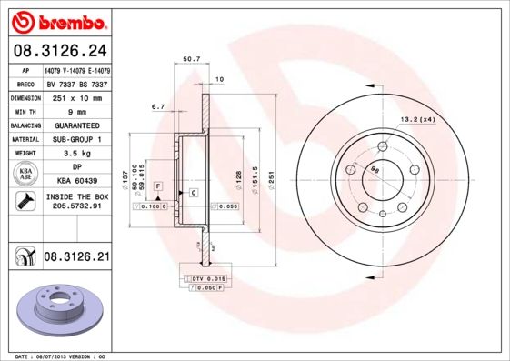 Brake Disc 08.3126.21