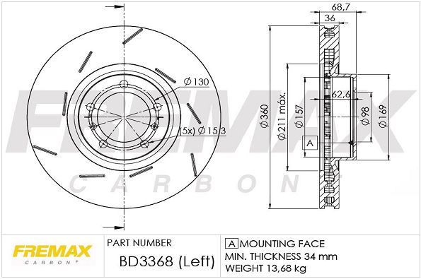 BD-3368 FREMAX féktárcsa