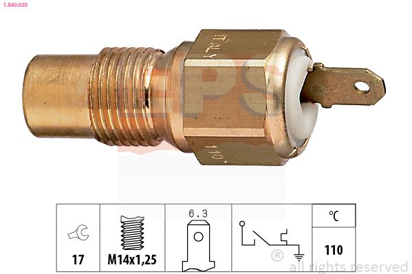 Temperaturschalter, Kühlmittelwarnlampe
