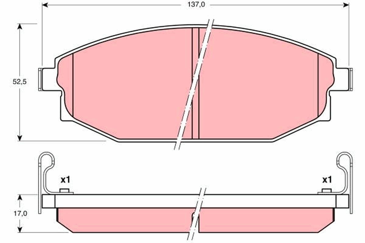 Brake Pad Set, disc brake GDB3232