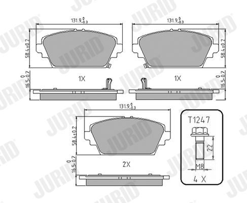 Brake Pad Set, disc brake 572429J