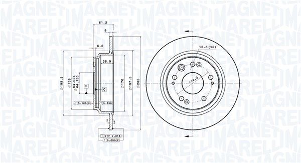360406118201 MAGNETI MARELLI féktárcsa