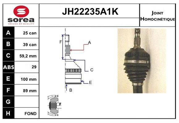 KIT CV JOINT AVEC KR085 - 406