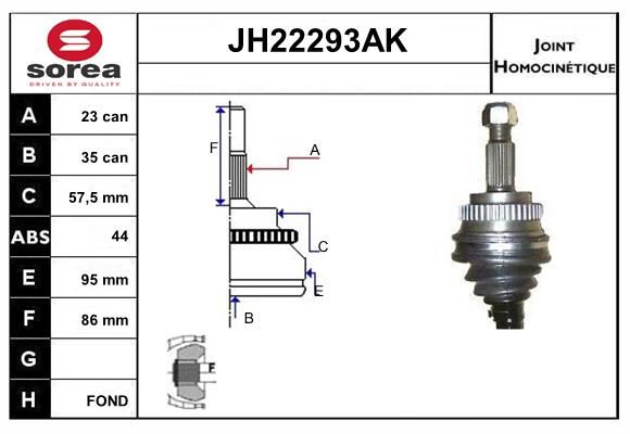 KIT CV JOINT AVEC KR129 - CLIO SPOR