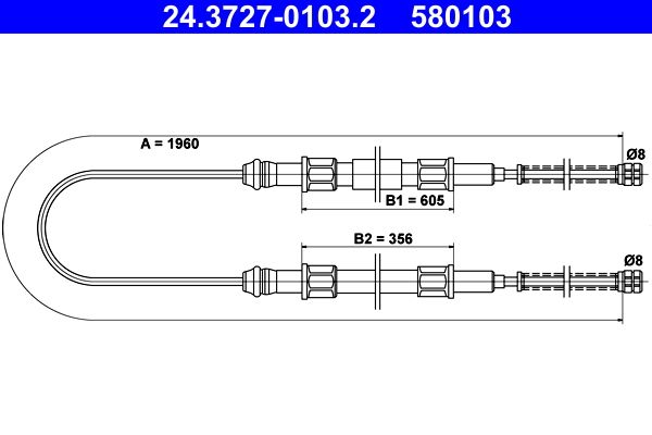ATE 24.3727-0103.2 - Seilzug, Feststellbremse