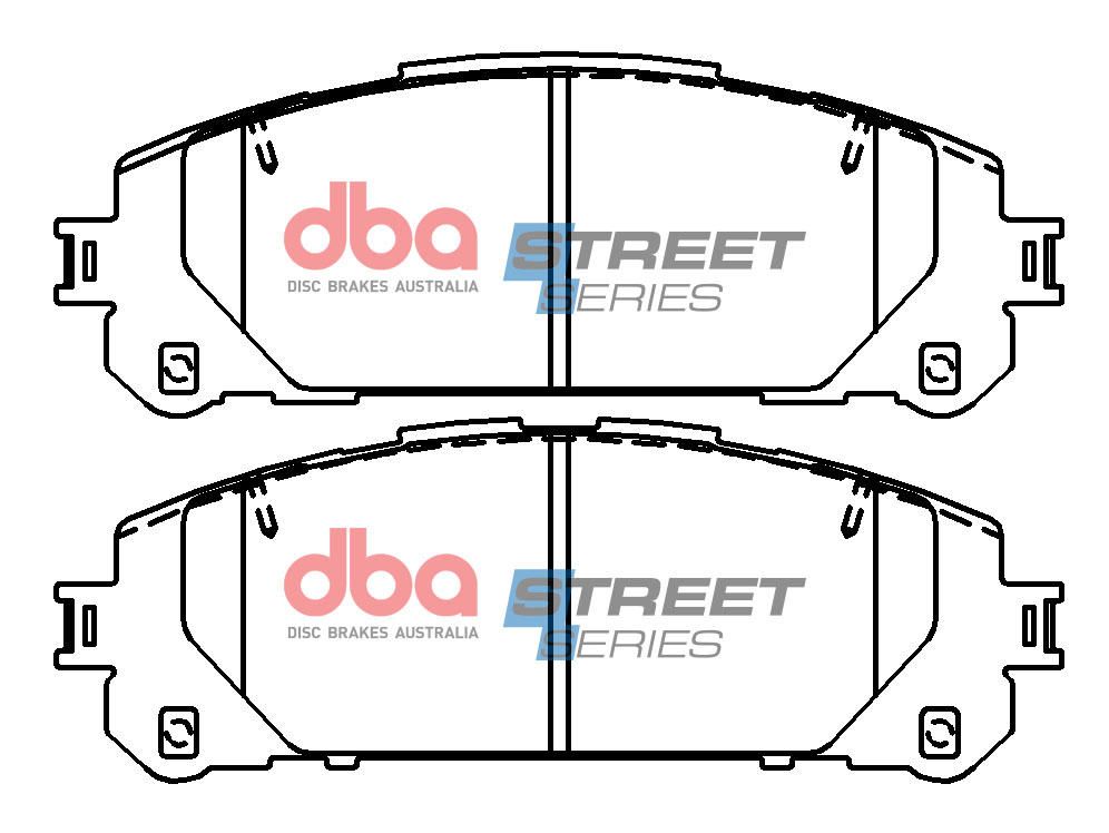 DBA SS STREET SERIES BRAKE PADS [ Toyota Kluger 2021 -> F ] - TecDoc Only