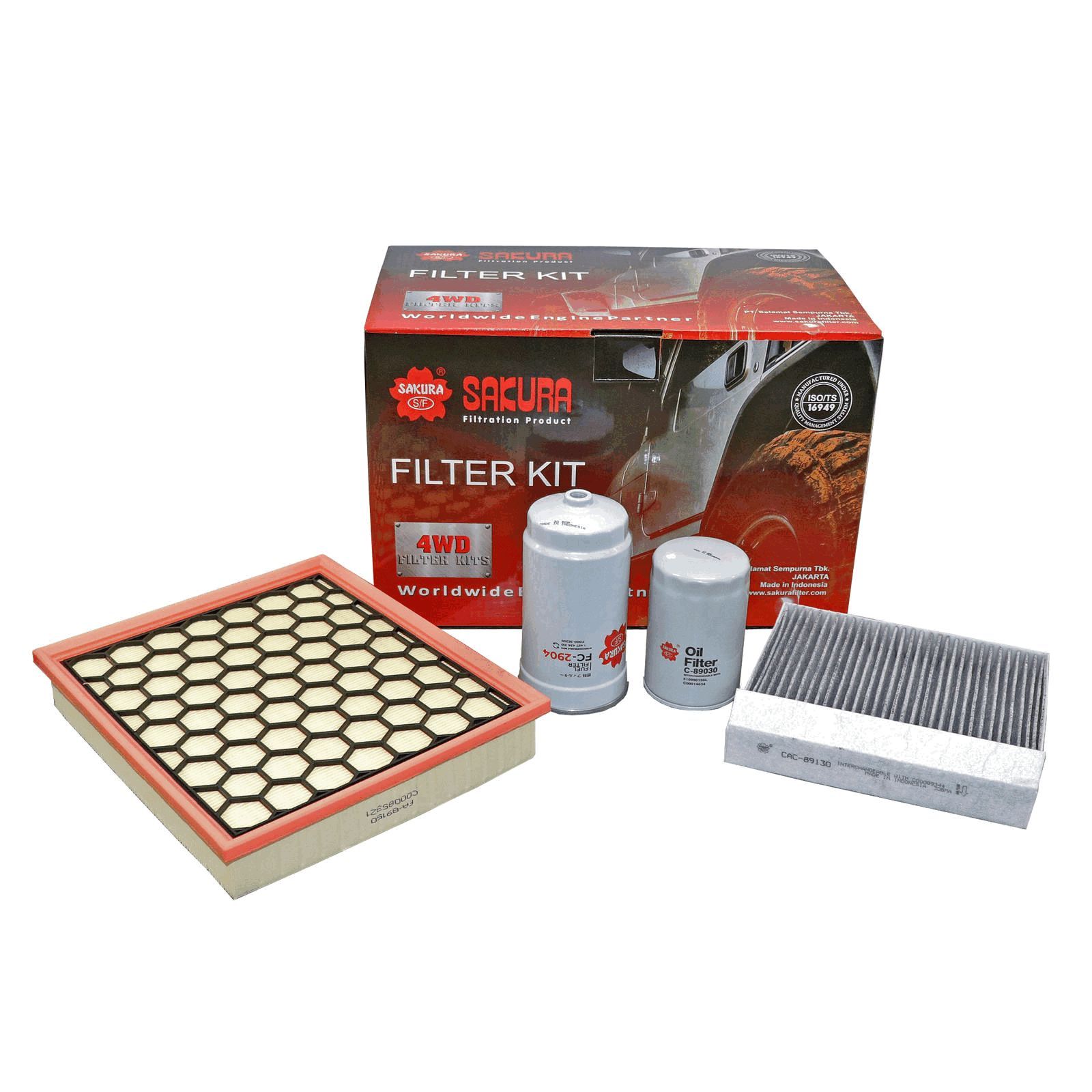 FILTER KIT OIL AIR FUEL CABIN - TecDoc Only