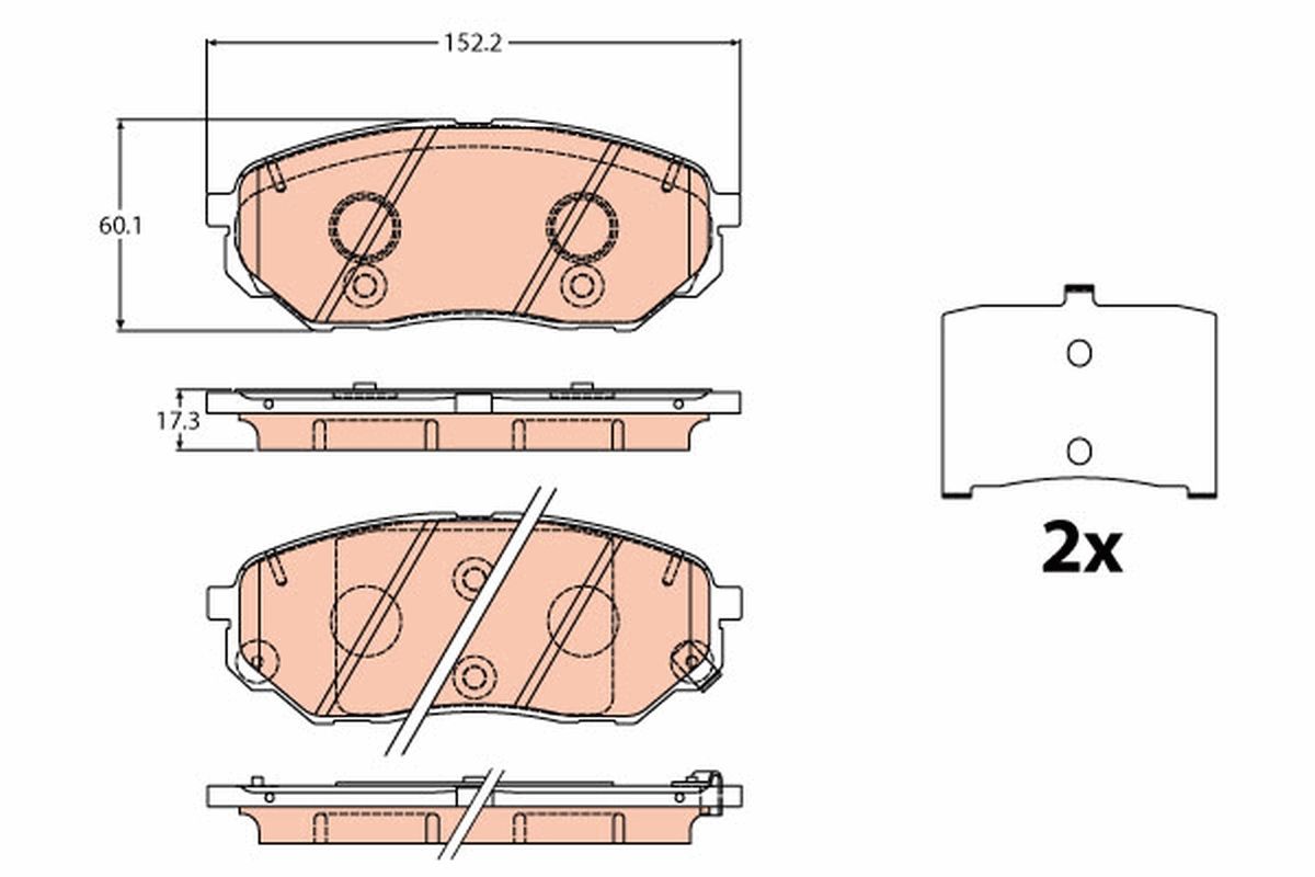 Brake Pad Set, disc brake GDB2195