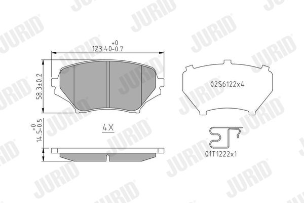 Brake Pad Set, disc brake 573639J