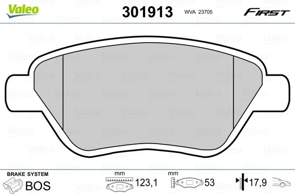 Brake Pad Set, disc brake 301913