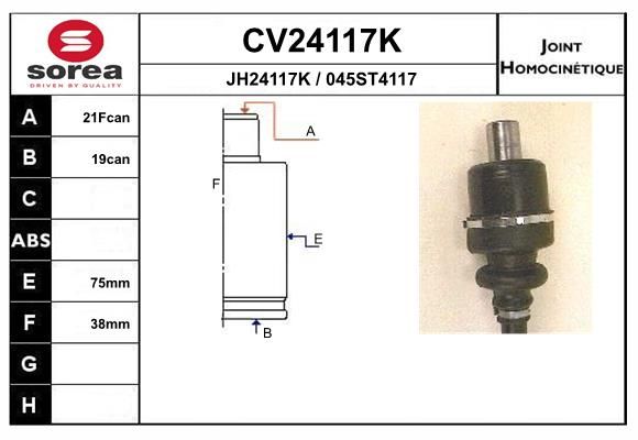 Gelenksatz, Antriebswelle