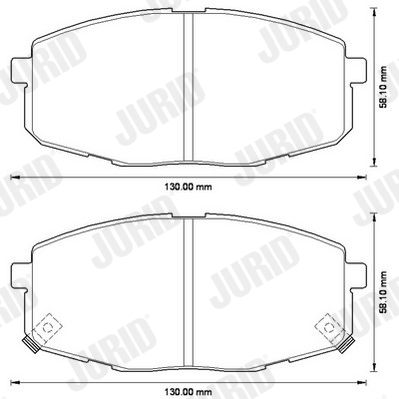 Brake Pad Set, disc brake 572577JC