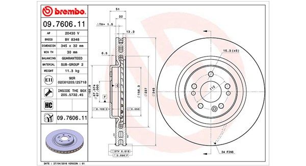 360406033301 MAGNETI MARELLI féktárcsa