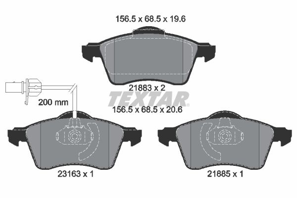 Brake Pad Set, disc brake 2188501